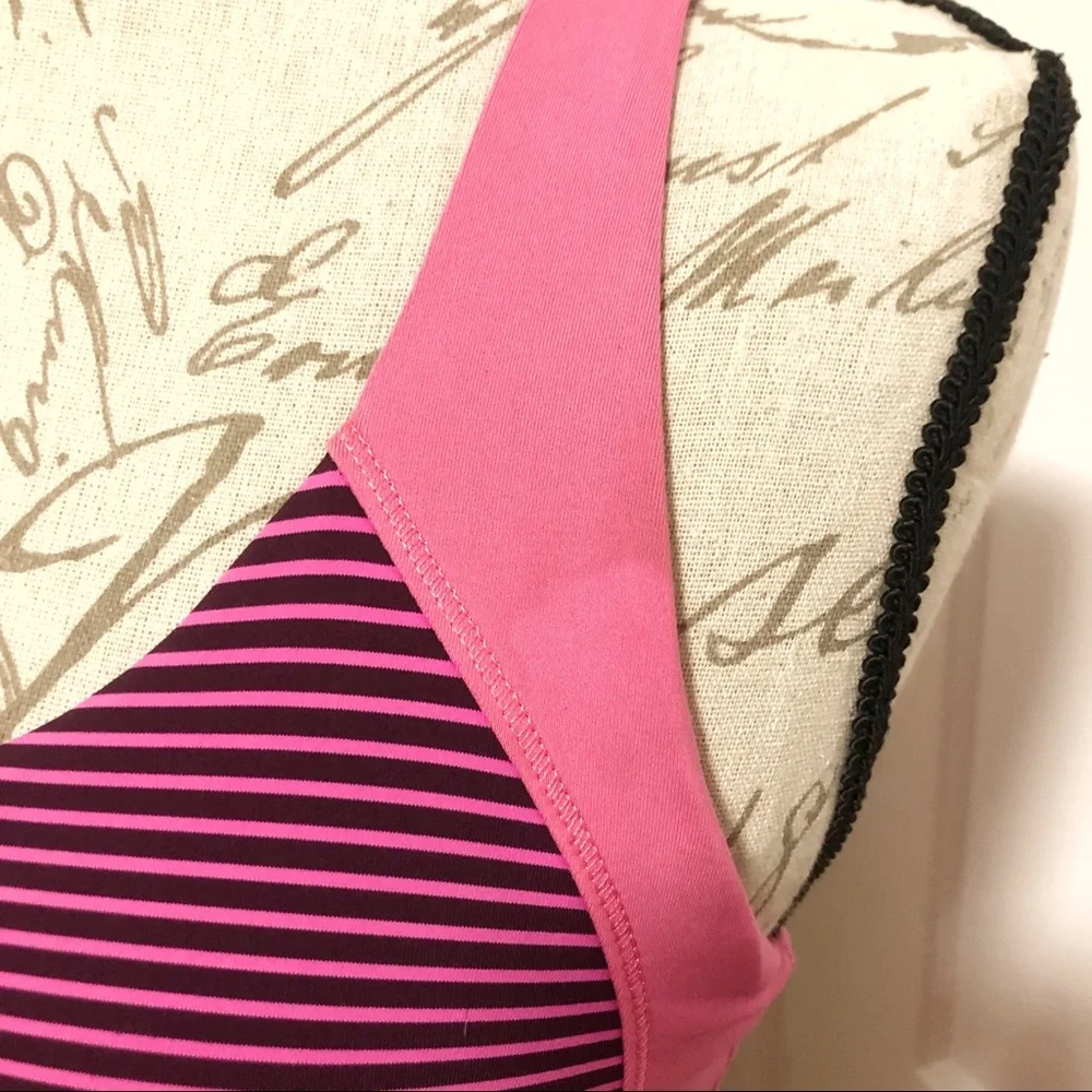 Lululemon Energy Tank Hyper Stripe Raspberry Glo